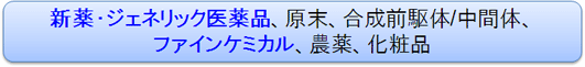 新薬・ジェネリック医薬品・ファインケミカル